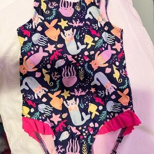 Kids Swimwear with Sea Creature Print